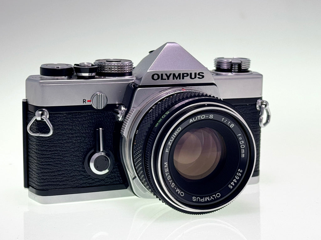 Vintage Olympus OM-1 with 50mm F1.8 Silver nose Lens (Exc)