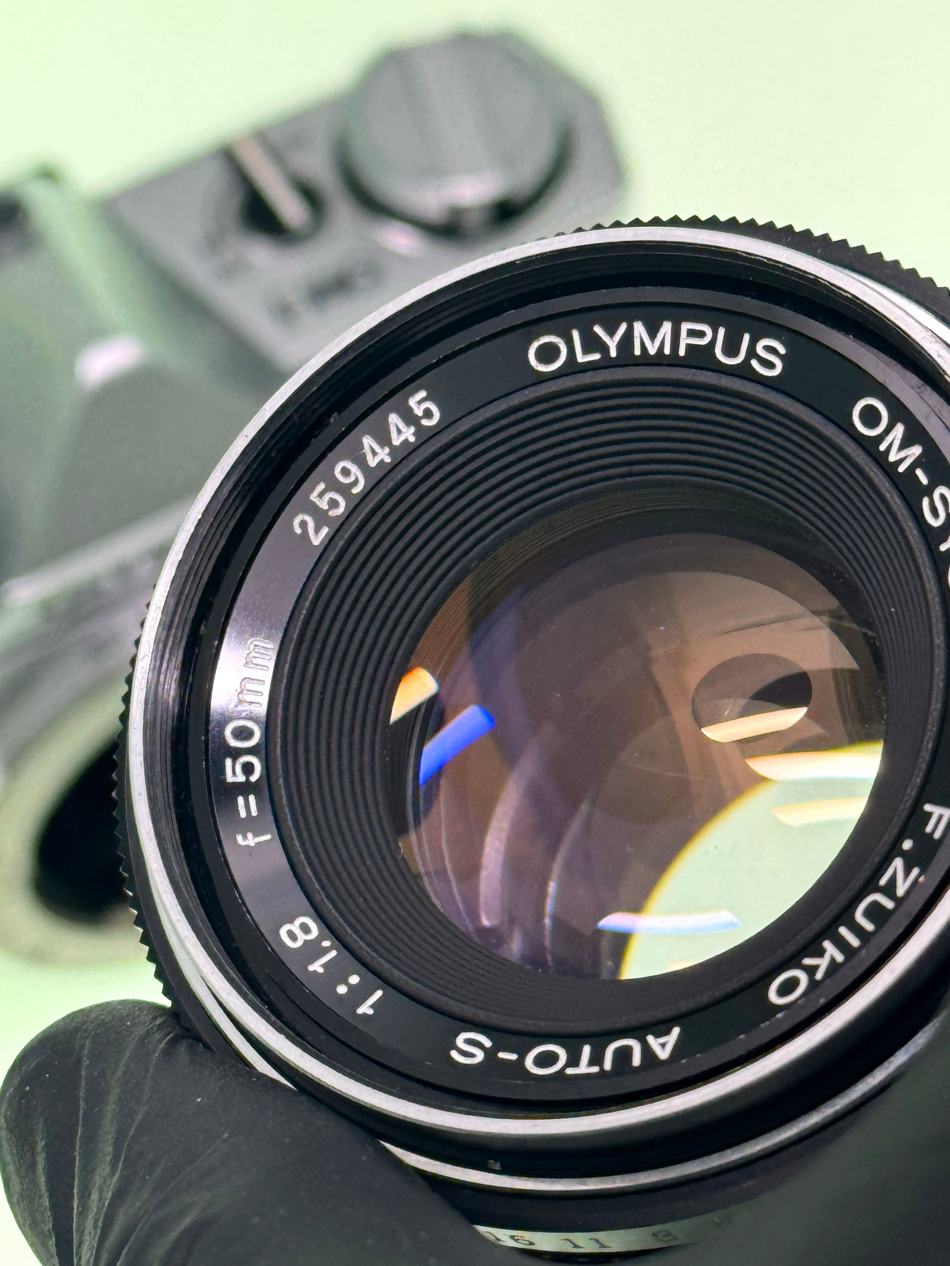 Vintage Olympus OM-1 with 50mm F1.8 Silver nose Lens (Exc)