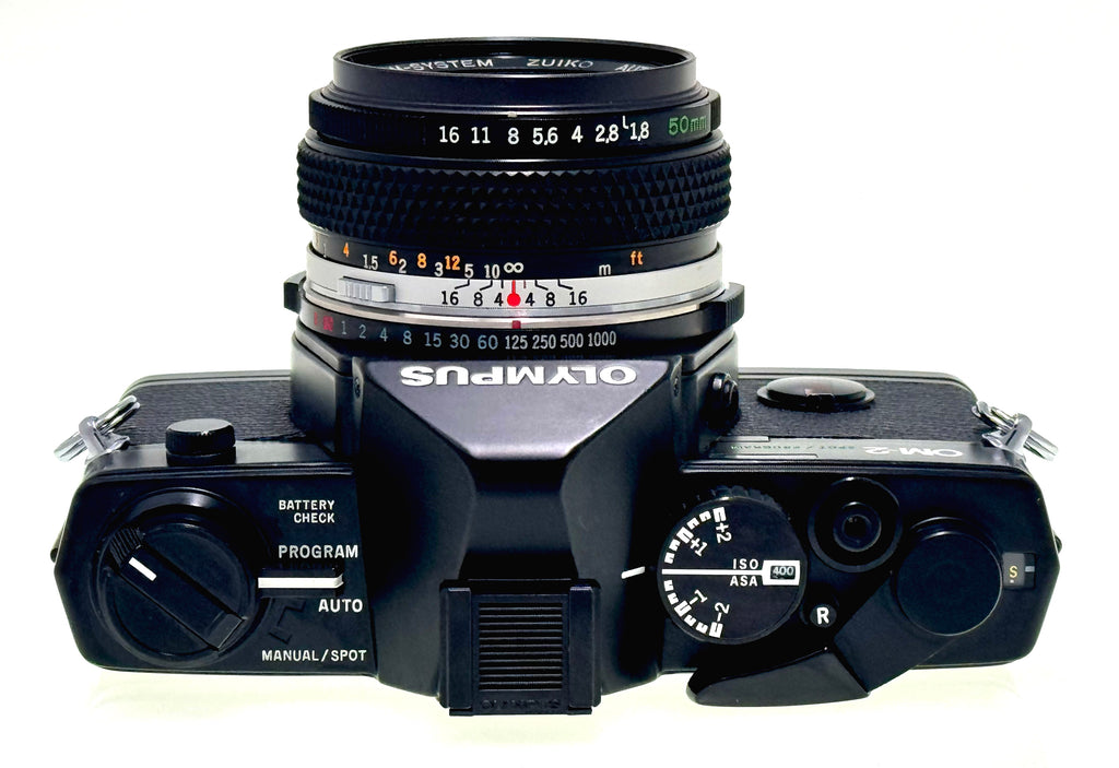 Vintage Olympus OM-2 Spot/Program with 50mm F1.8 in near mint (Exc)