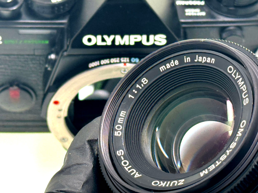 Vintage Olympus OM-2 Spot/Program with 50mm F1.8 in near mint (Exc)