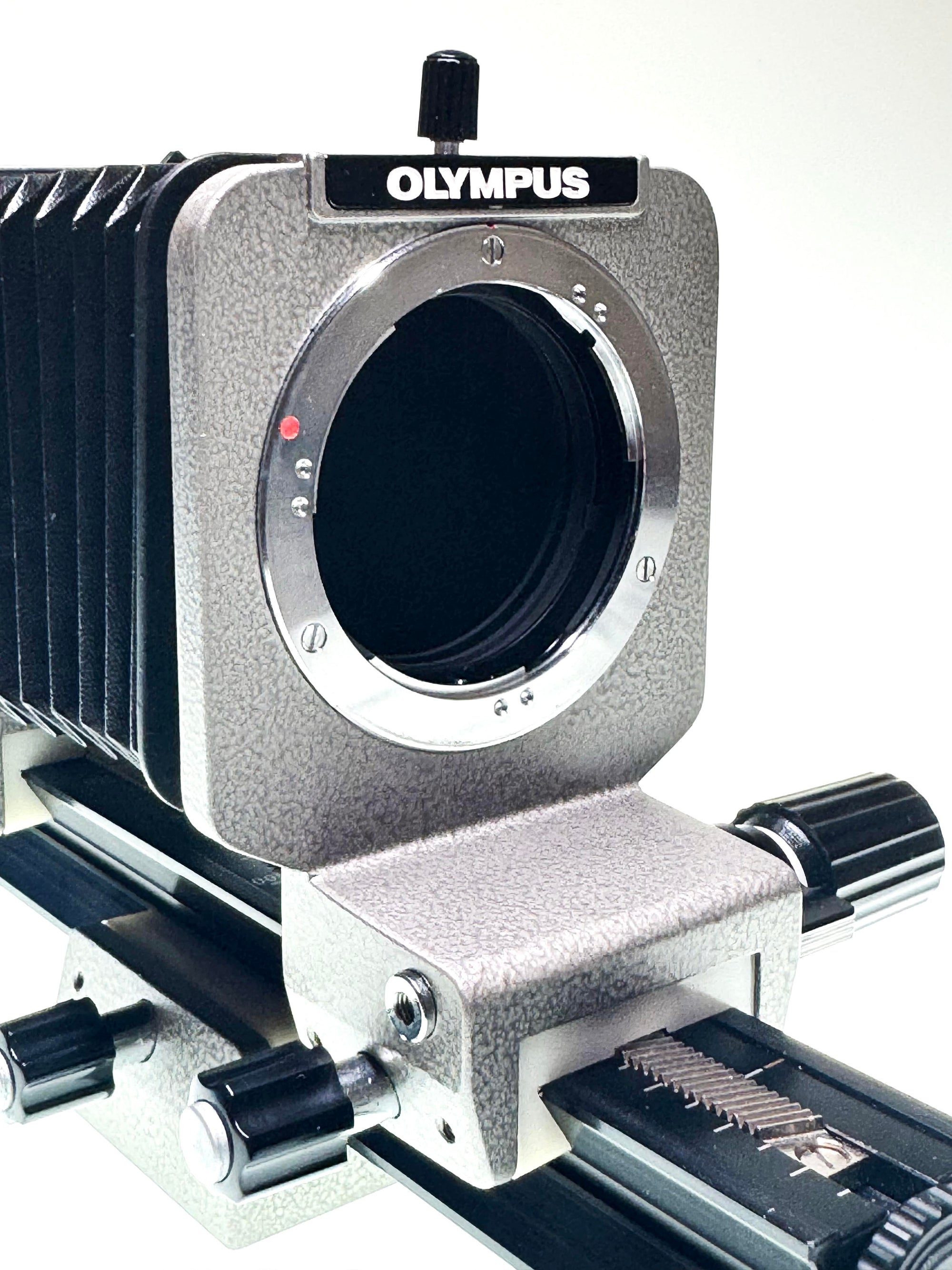 Olympus OM Bellows with Dual cable release in Excellent Condition with Box