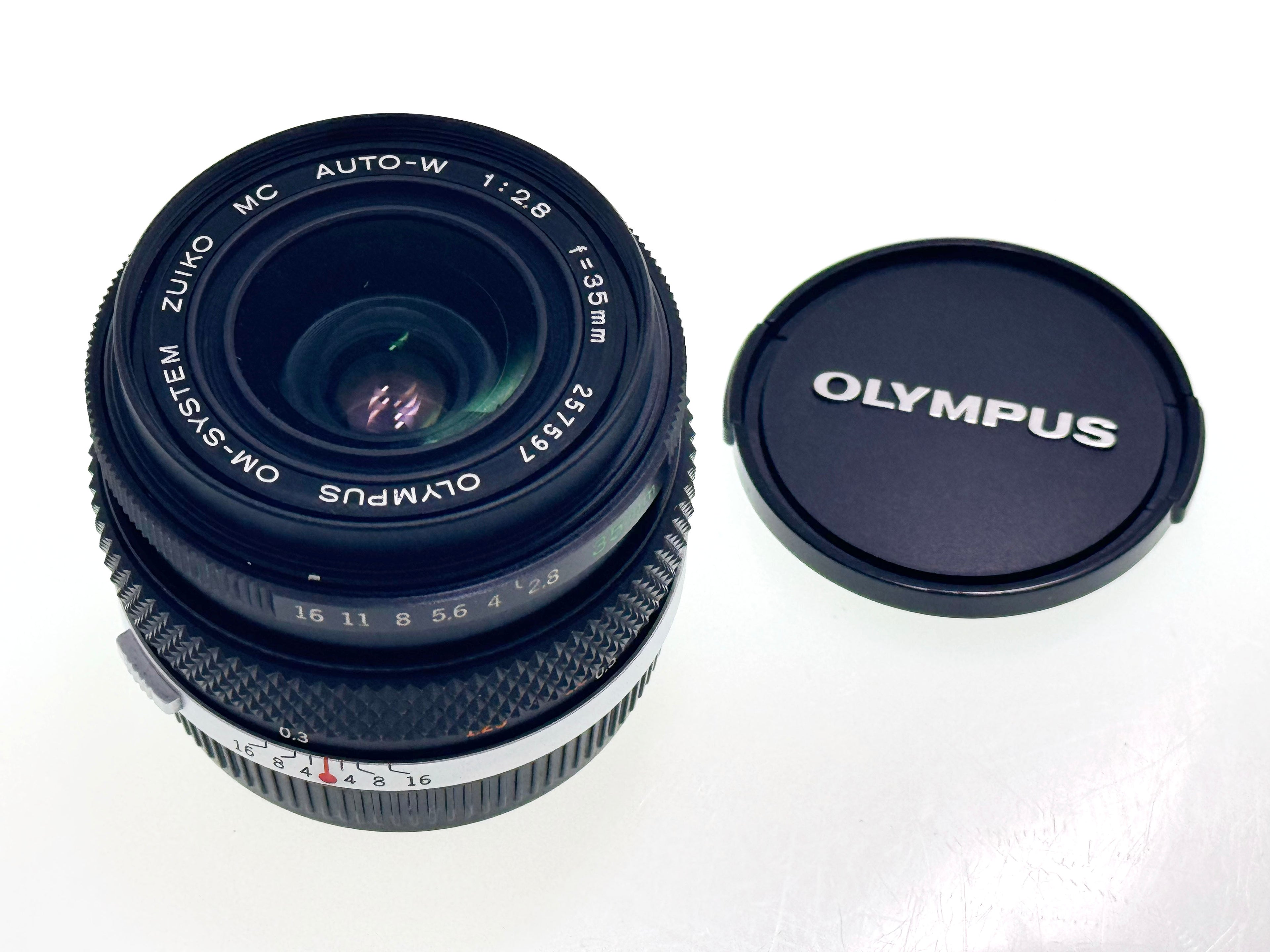 Vintage Olympus Zuiko MC Auto-W 35mm F2.8 Lens (Vg)
