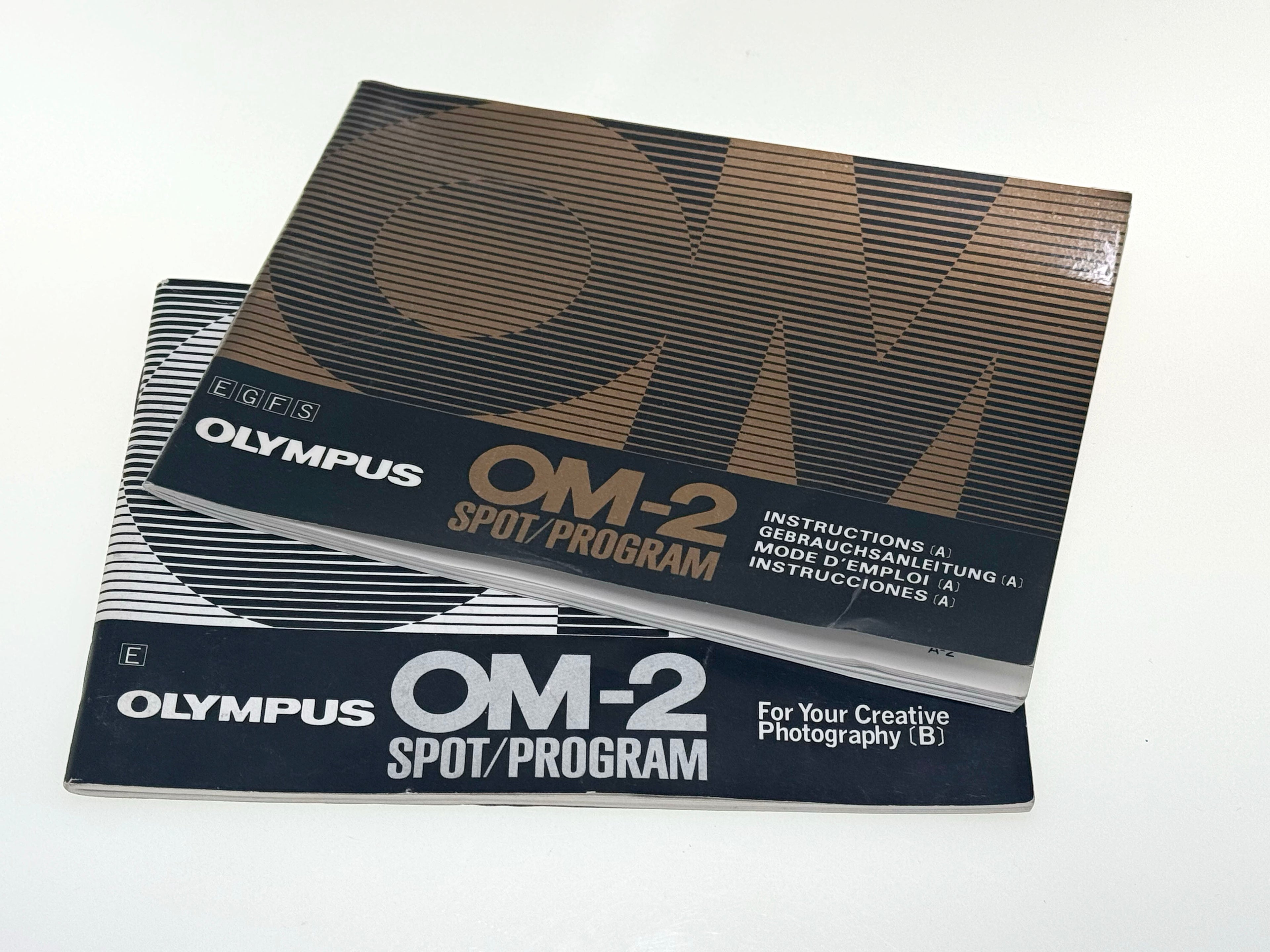Vintage Olympus OM-2 Spot Program Original Instruction Manuals Part A and Part B (Gd)
