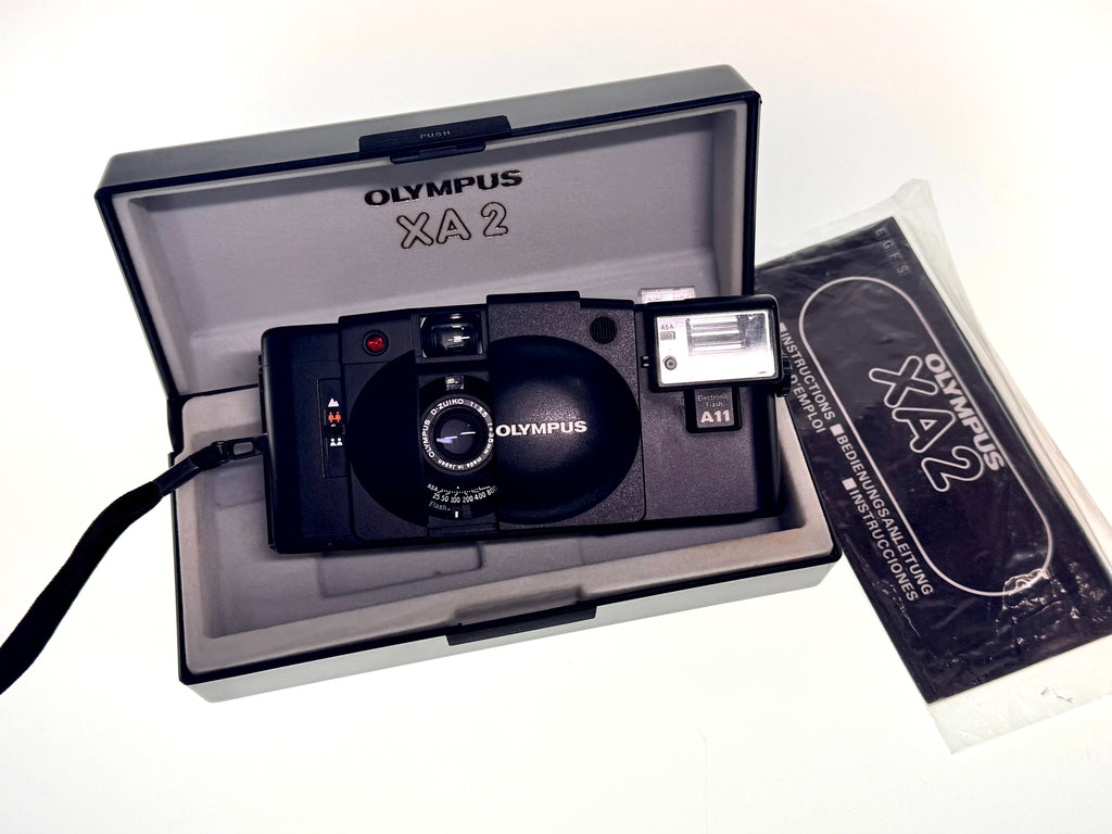Vintage Olympus XA2 Kit with A11 Flash in stunning condition (Exc)