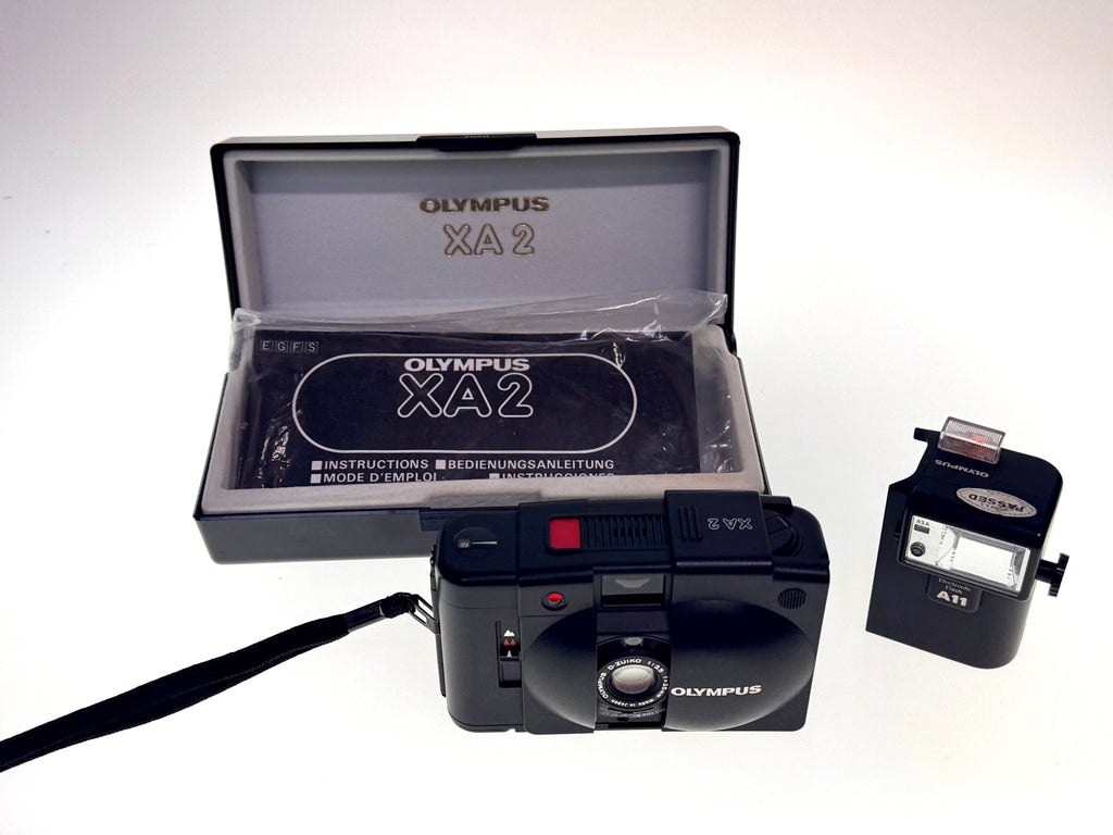 Vintage Olympus XA2 Kit with A11 Flash in stunning condition (Exc)