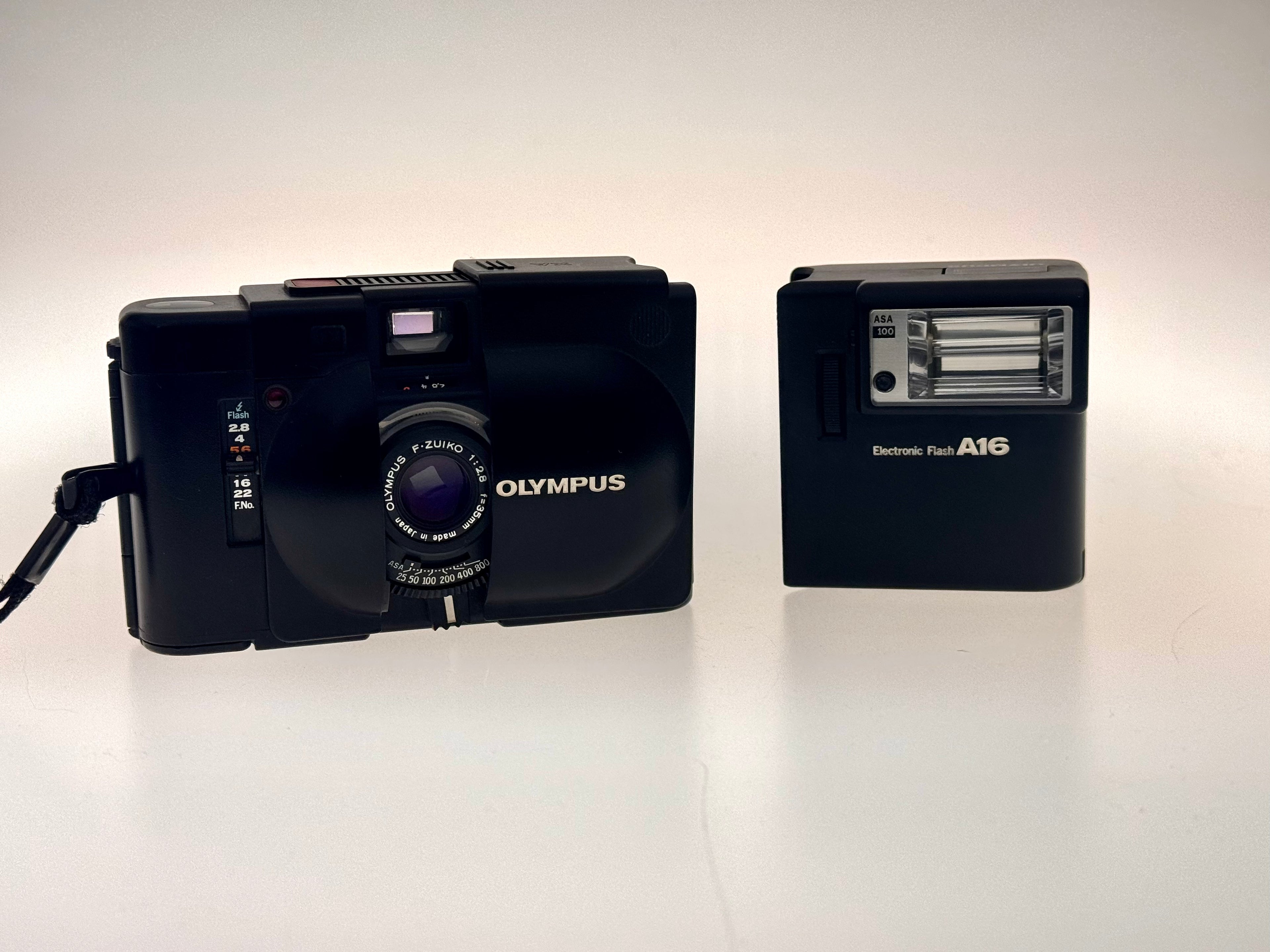 Vintage Olympus XA Rangefinder with A16 Flash (Exc)