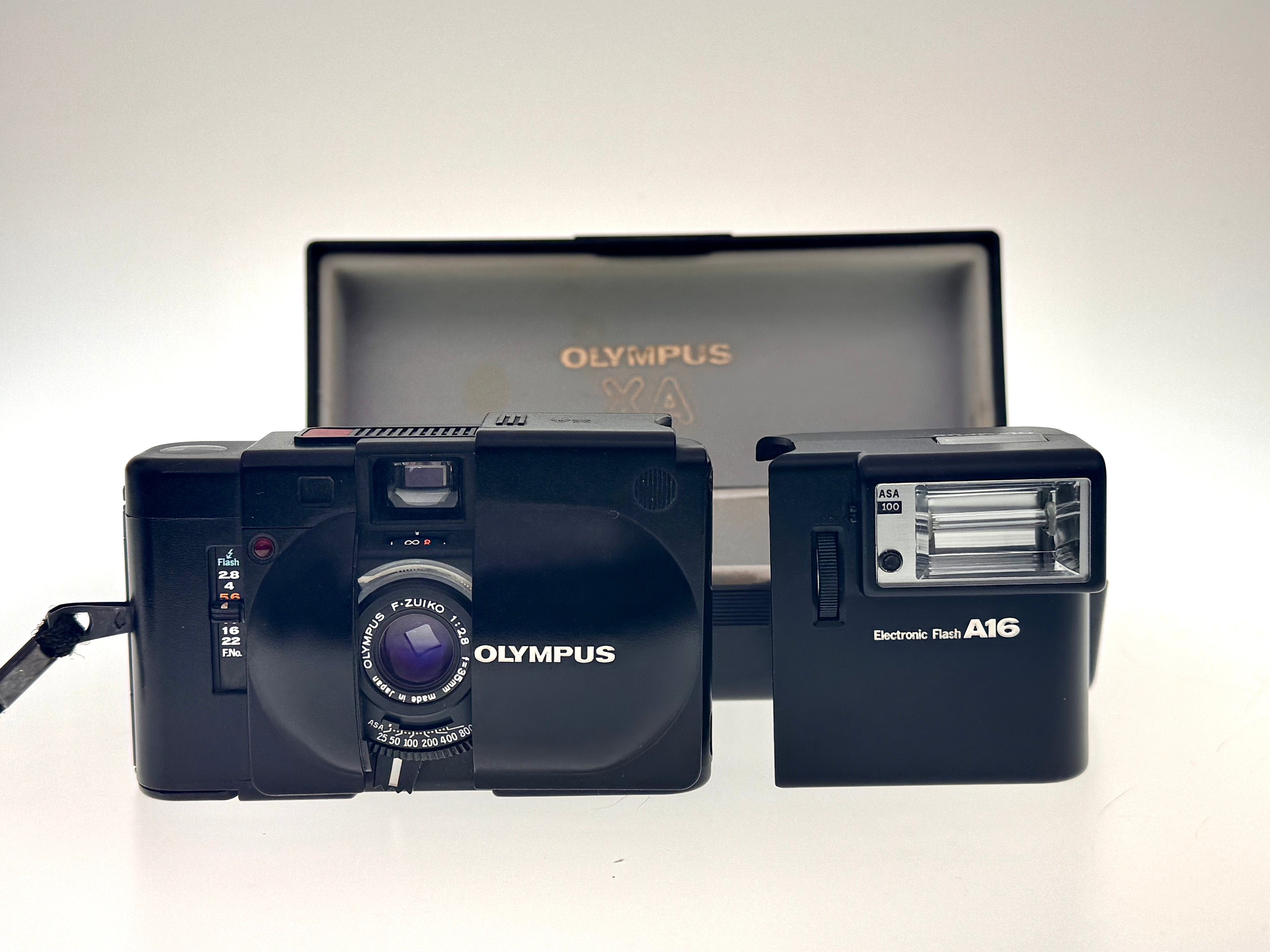 Vintage Olympus XA Rangefinder with A16 Flash (Exc)