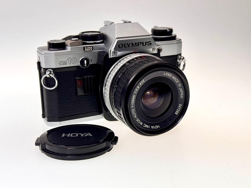 Vintage Olympus OM10 with Hoya HMC 28mm F2.8 Lens (Vg)