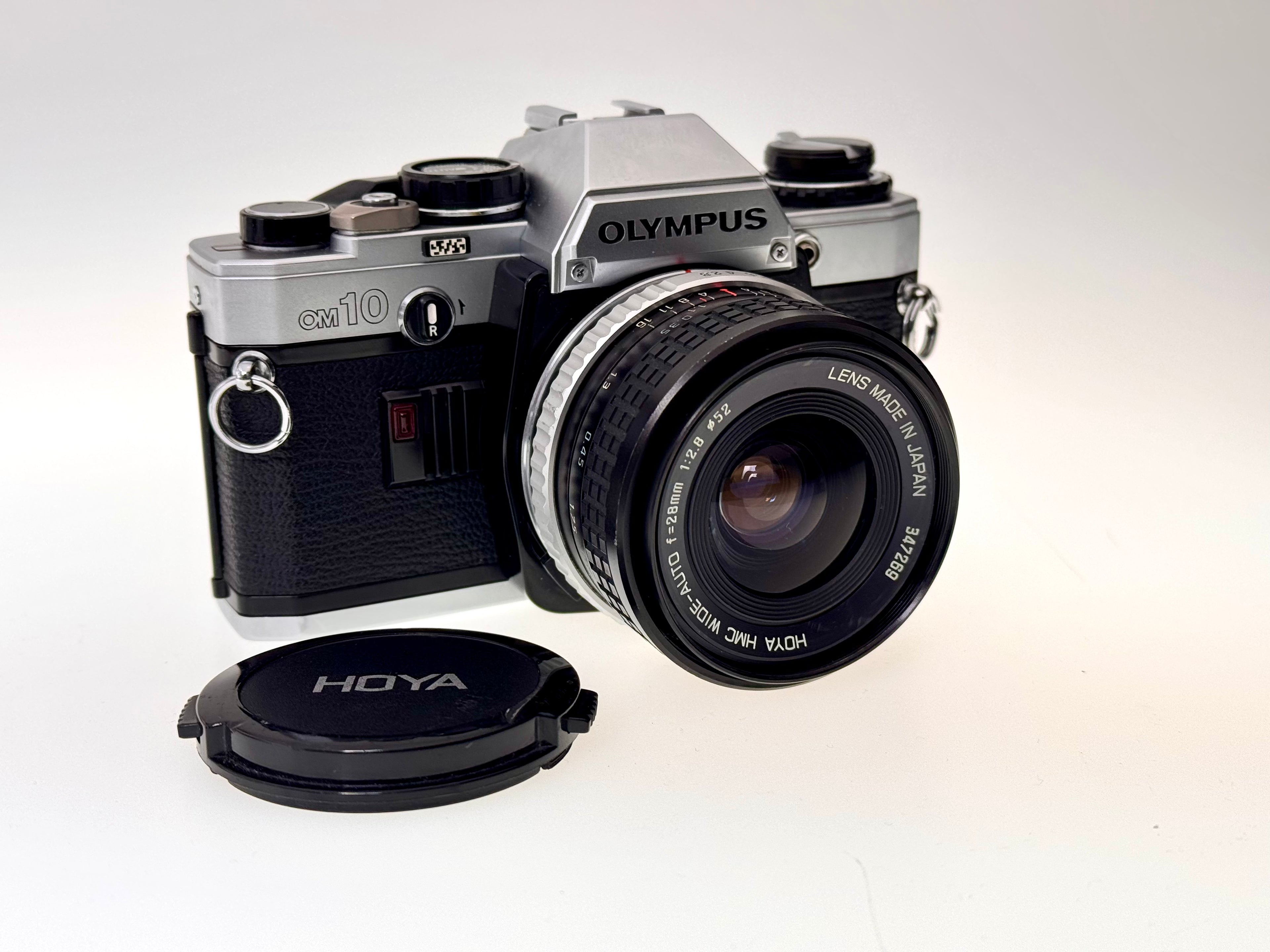 Vintage Olympus OM10 with Hoya HMC 28mm F2.8 Lens (Vg)