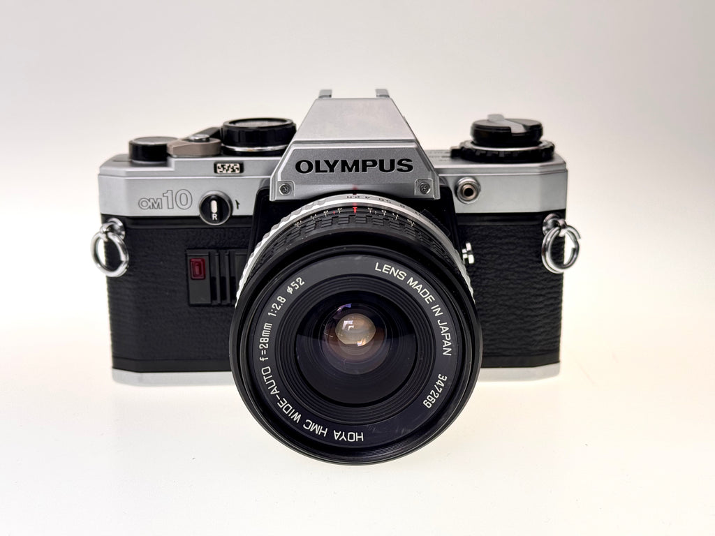 Vintage Olympus OM10 with Hoya HMC 28mm F2.8 Lens (Vg)