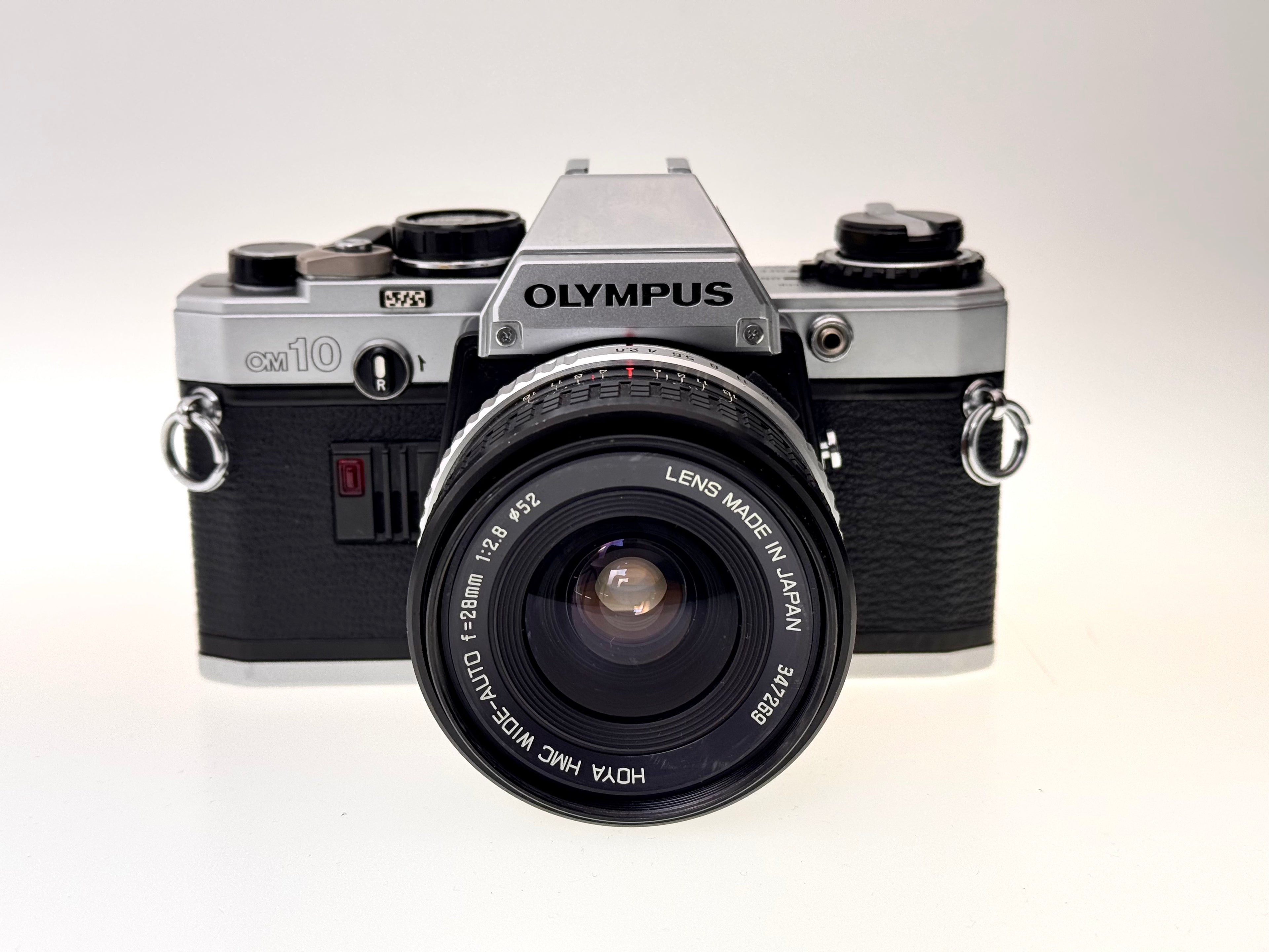 Vintage Olympus OM10 with Hoya HMC 28mm F2.8 Lens (Vg)