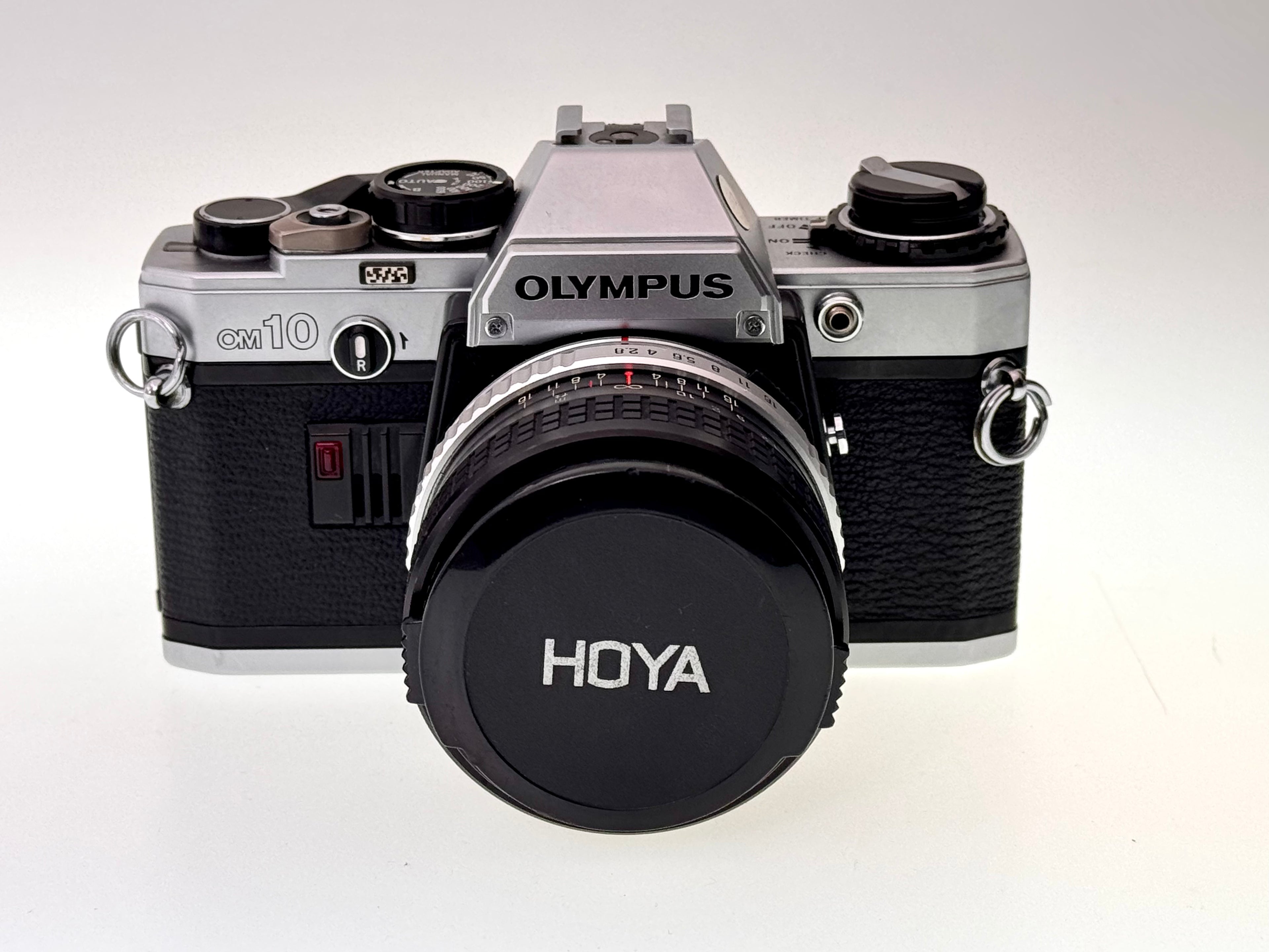 Vintage Olympus OM10 with Hoya HMC 28mm F2.8 Lens (Vg)