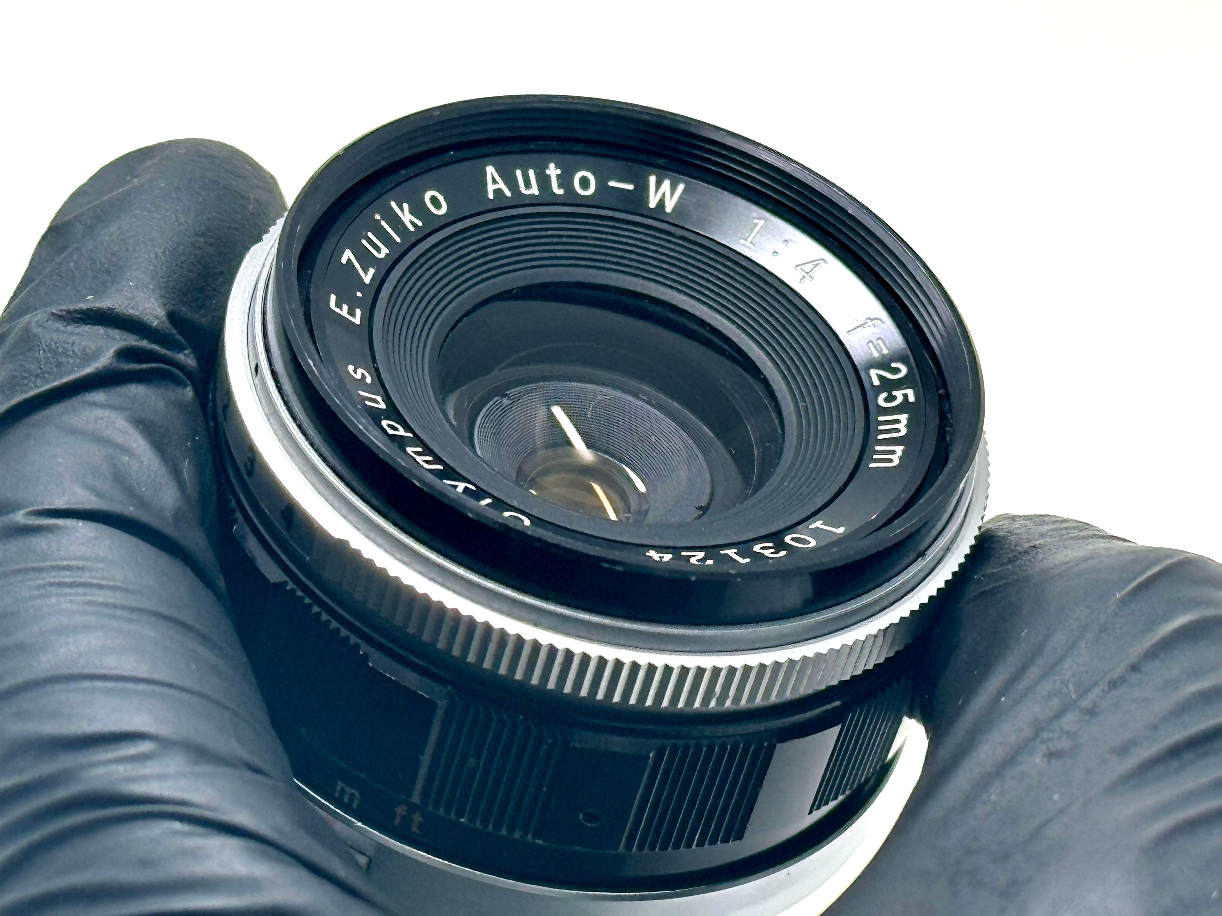 Vintage Chrome Olympus Pen FT Half-Frame Film Camera (Exc) with