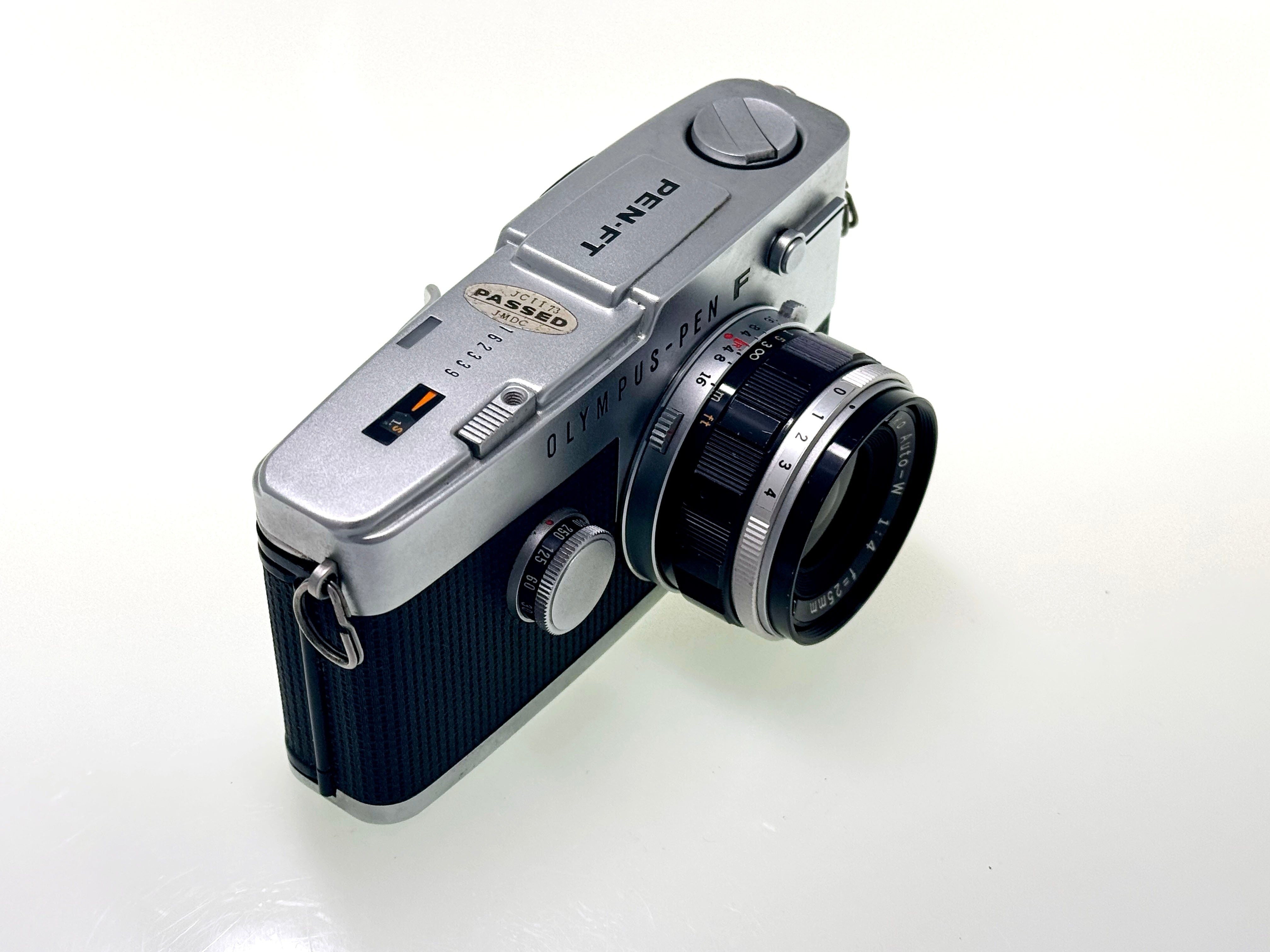 Vintage Chrome Olympus Pen FT Half-Frame Film Camera (Exc) with