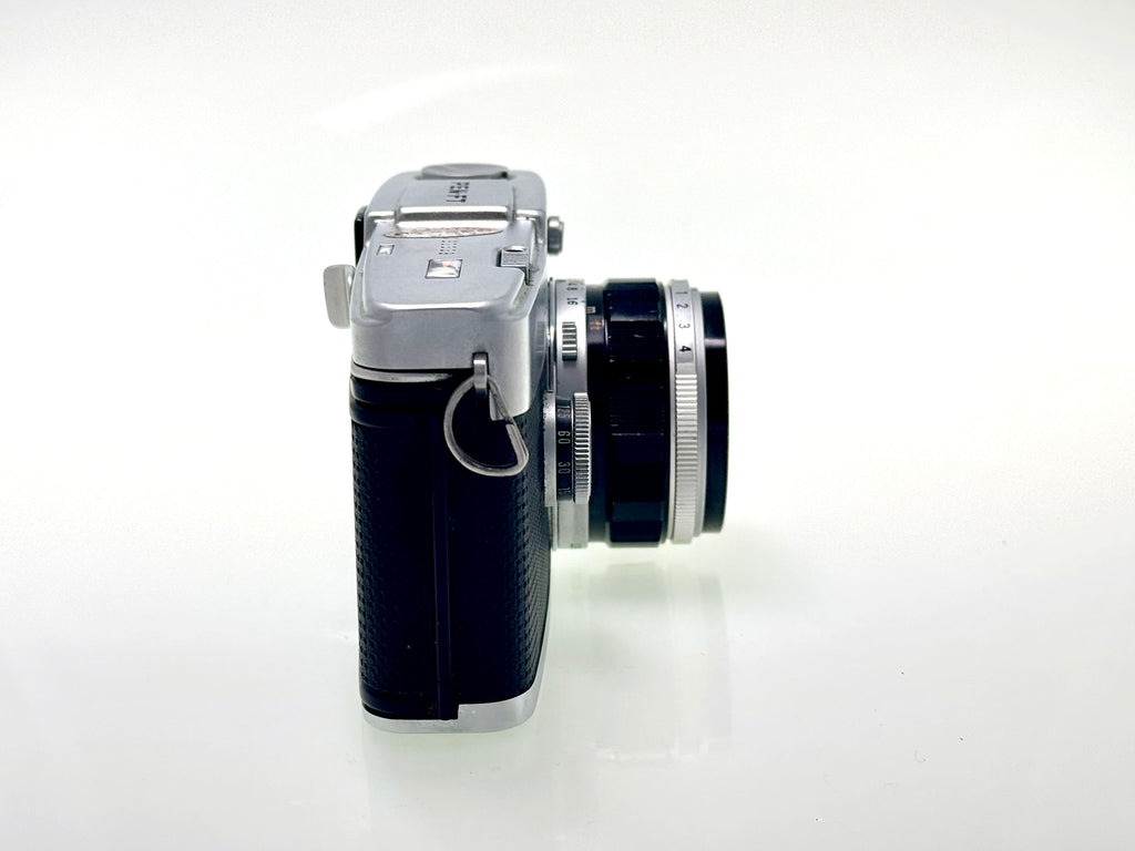 Vintage Chrome Olympus Pen FT Half-Frame Film Camera (Exc) with Zuiko 25mm F4 Lens (Exc)