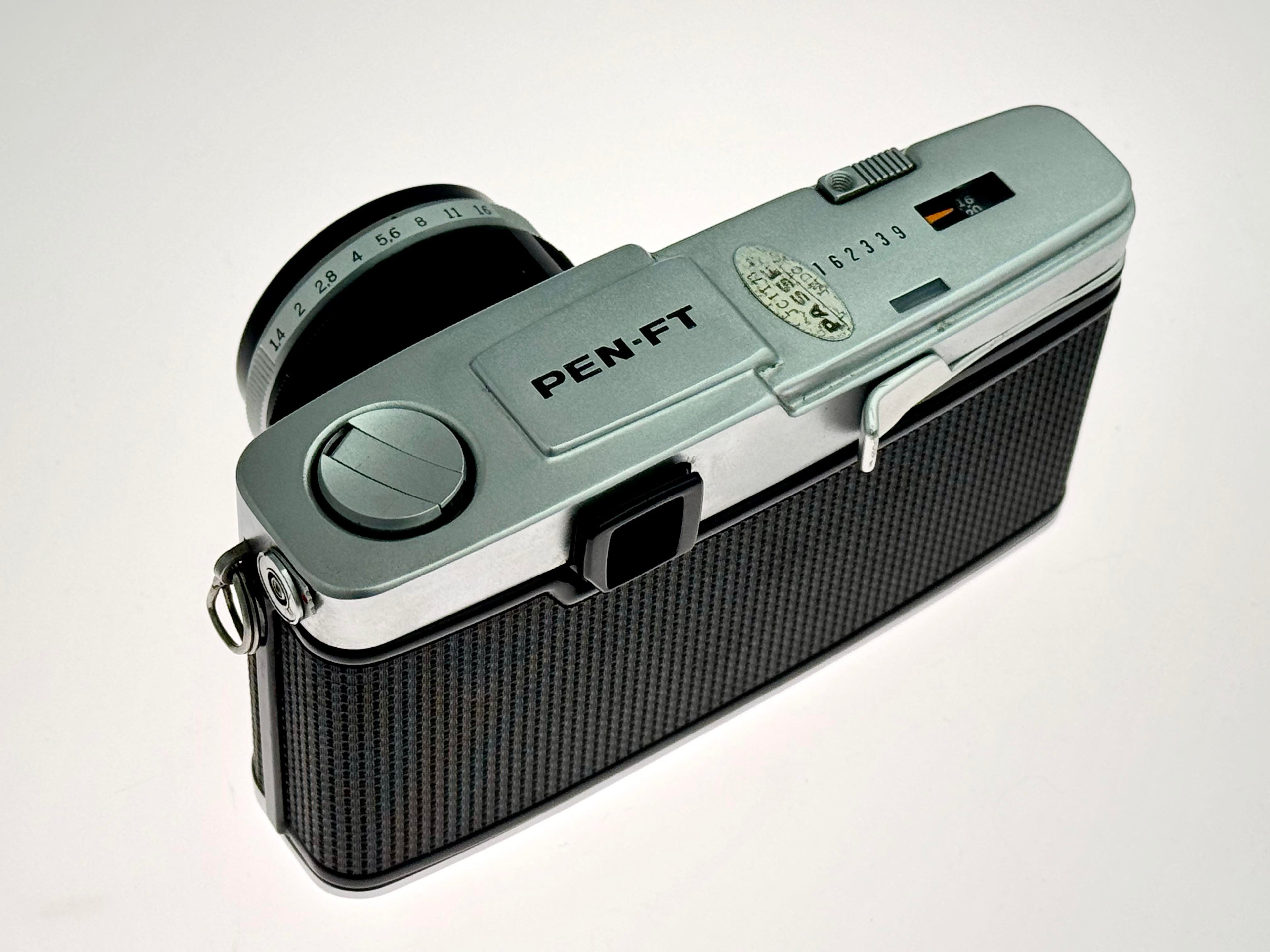 Vintage Chrome Olympus Pen FT Half-Frame Film Camera (Exc) with G.Zuiko 40mm F1.4 Lens (Exc)