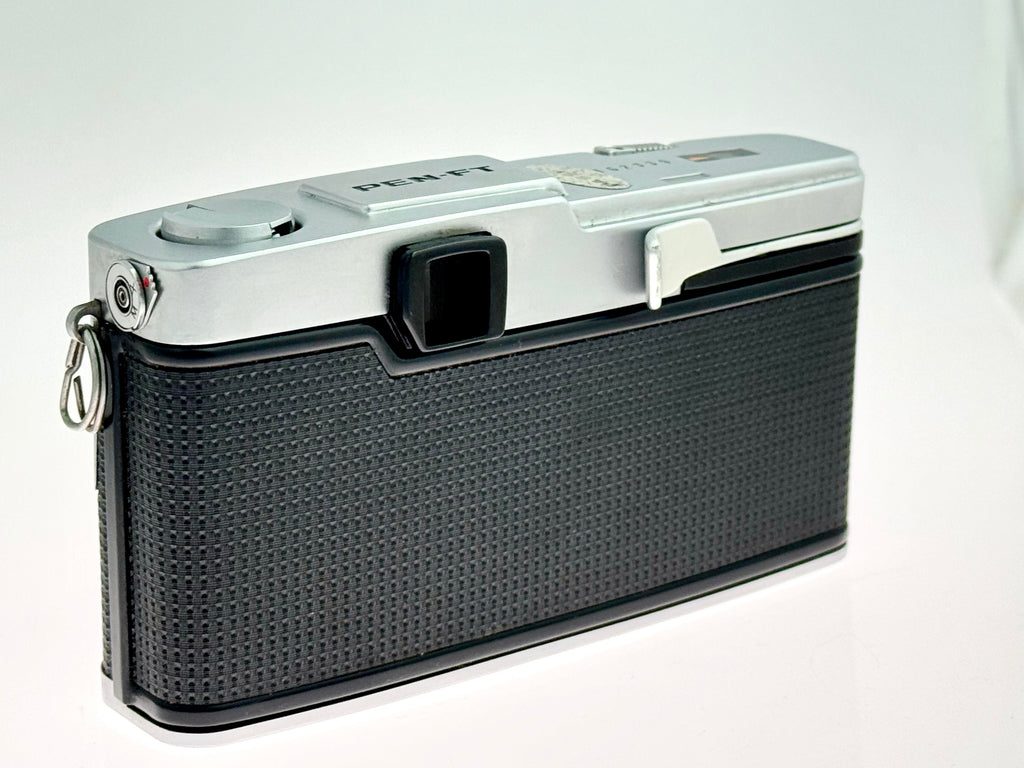 Vintage Chrome Olympus Pen FT Half-Frame Film Camera (Exc) with G.Zuiko 40mm F1.4 Lens (Exc)
