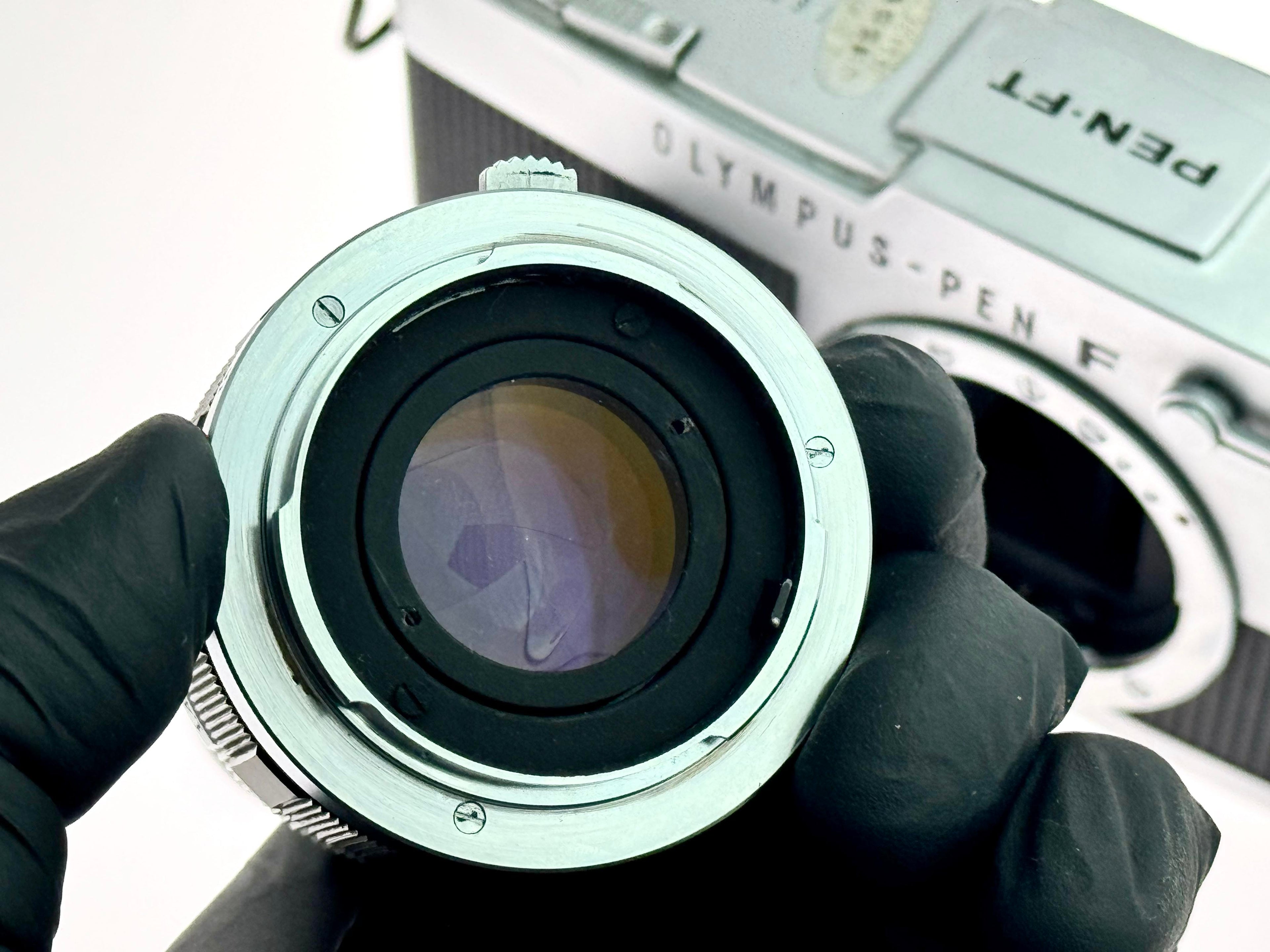 Vintage Chrome Olympus Pen FT Half-Frame Film Camera (Exc) with G.Zuiko 40mm F1.4 Lens (Exc)