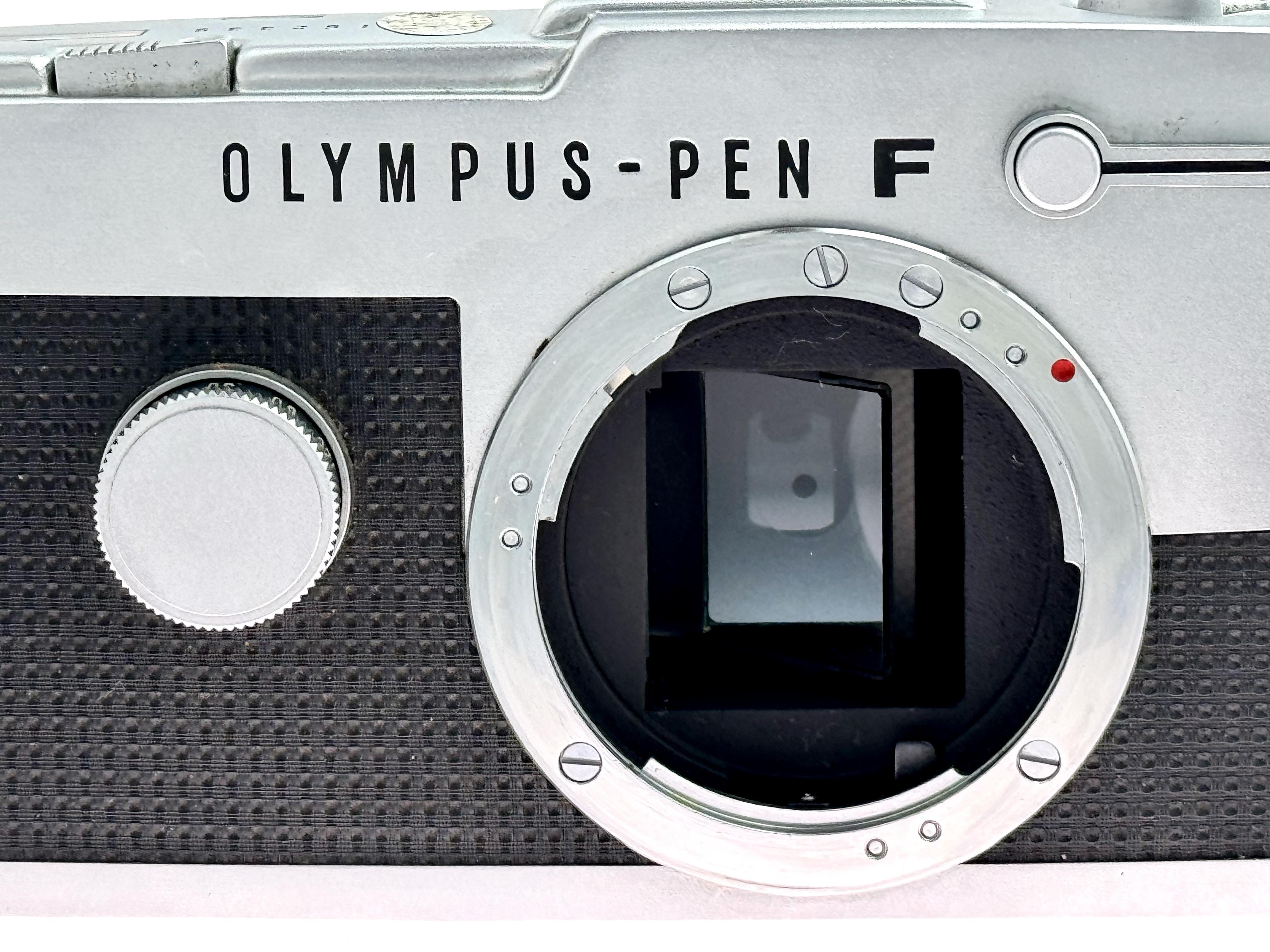 Vintage Chrome Olympus Pen FT Half-Frame Film Camera (Exc) with G