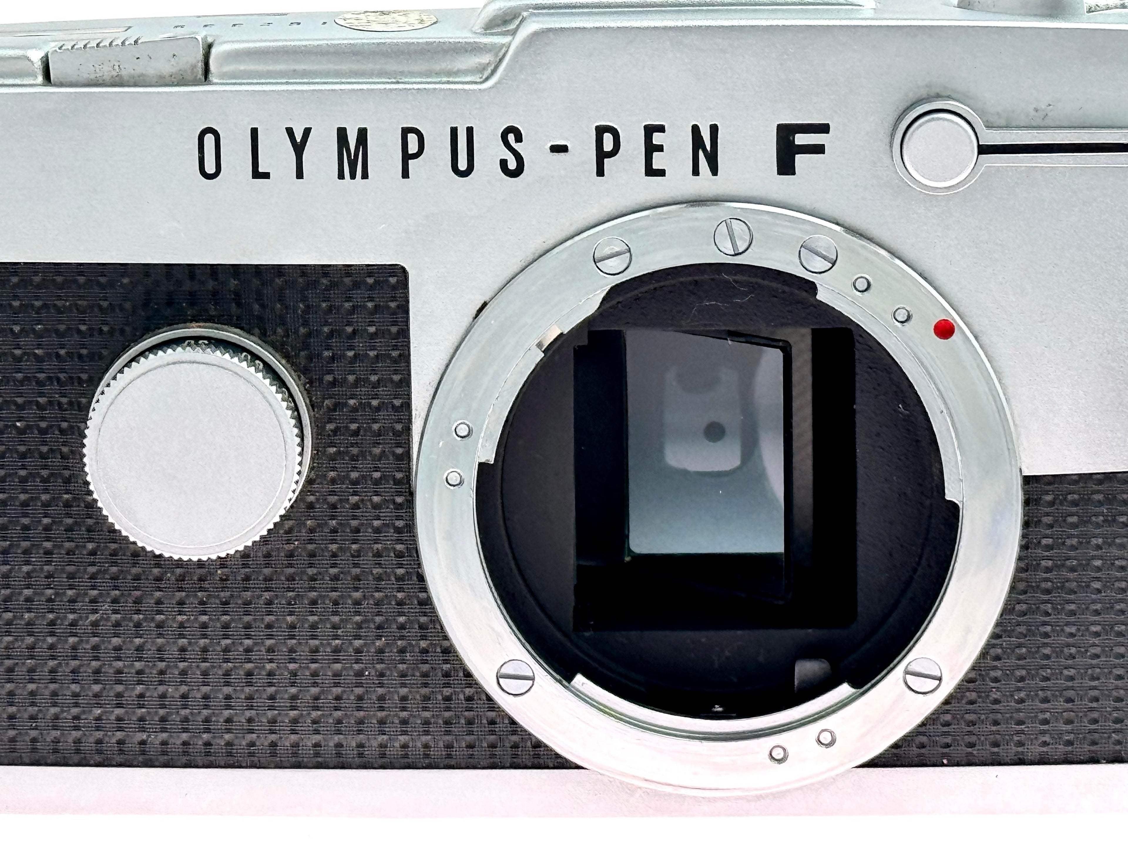 Vintage Chrome Olympus Pen FT Half-Frame Film Camera (Exc) with G.Zuiko 40mm F1.4 Lens (Exc)