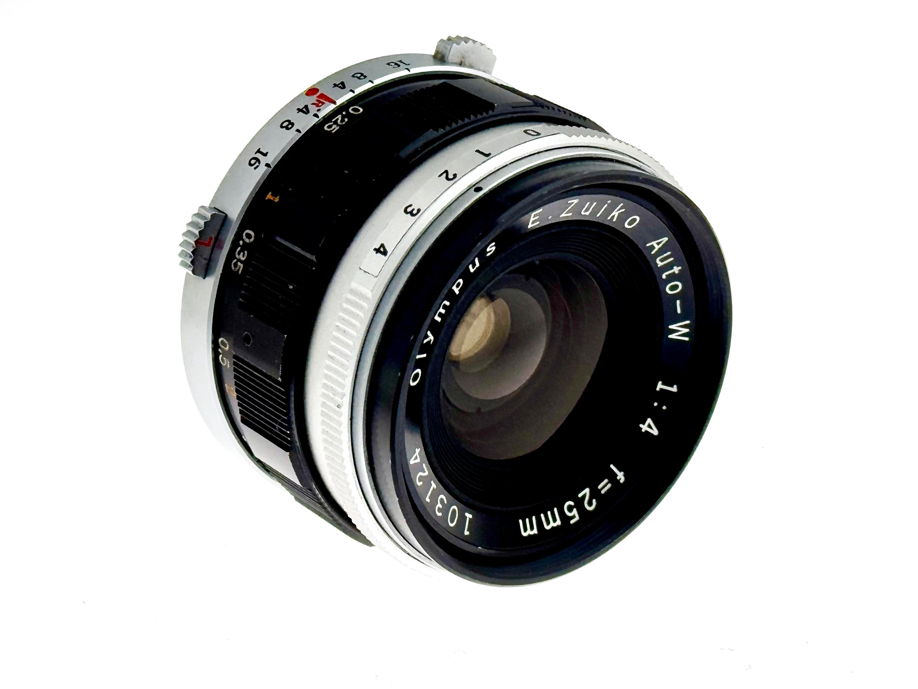 Olympus E.Zuiko 25mm F4 Pen wide angle lens (Exc)