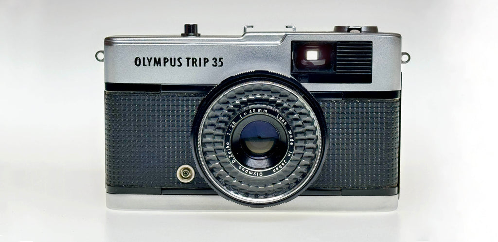 Vintage Chrome Shutter Button Olympus Trip 35 (Exc)